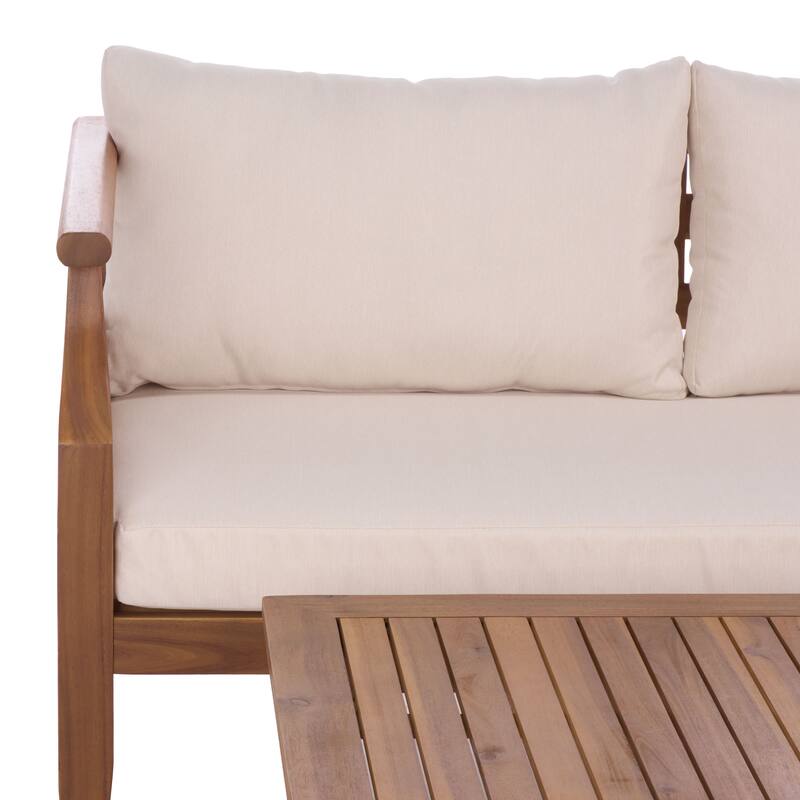 SAFAVIEH Outdoor Living Alta Bench and Table - 56"W x 29"D x 26"H