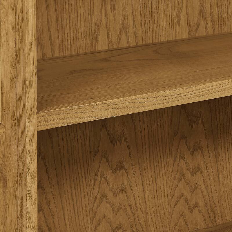 Anwen Solid Wood and Glass Display Cabinet