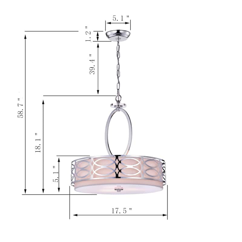 Atreus 3-Light Drum Chandelier