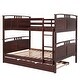 preview thumbnail 9 of 7, Full-Over-Full Size Sturdy Wooden Bunk Bed with Twin size Trundle,Separable Bunk Bed for Bedroom
