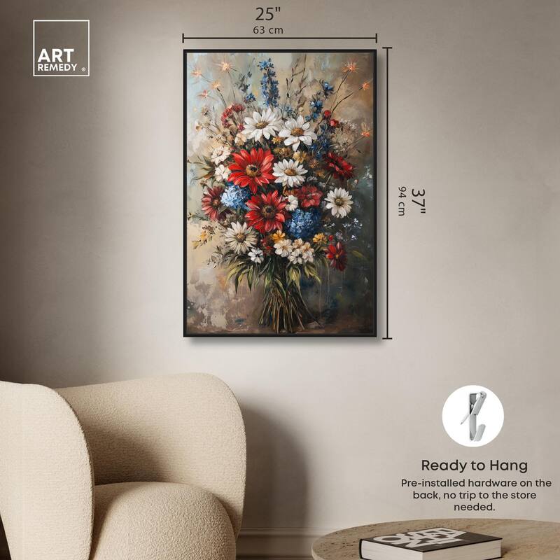 Symphony of Flowers II Canvas by Art Remedy