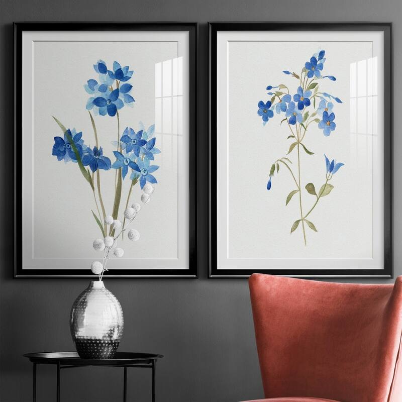 Blue Blossom Botanical I Premium Framed Print - Ready to Hang