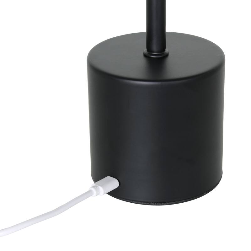 LED Mushroom Disc Touch Sensor Desk Lamp - 12.75" - Black