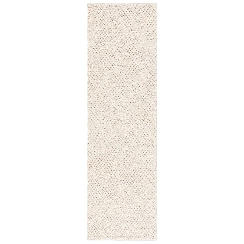 SAFAVIEH Flatweave Natural Gaudenzia Fiber Farmhouse Jute Rug - 2'3" x 8' Runner - Bleach/Ivory