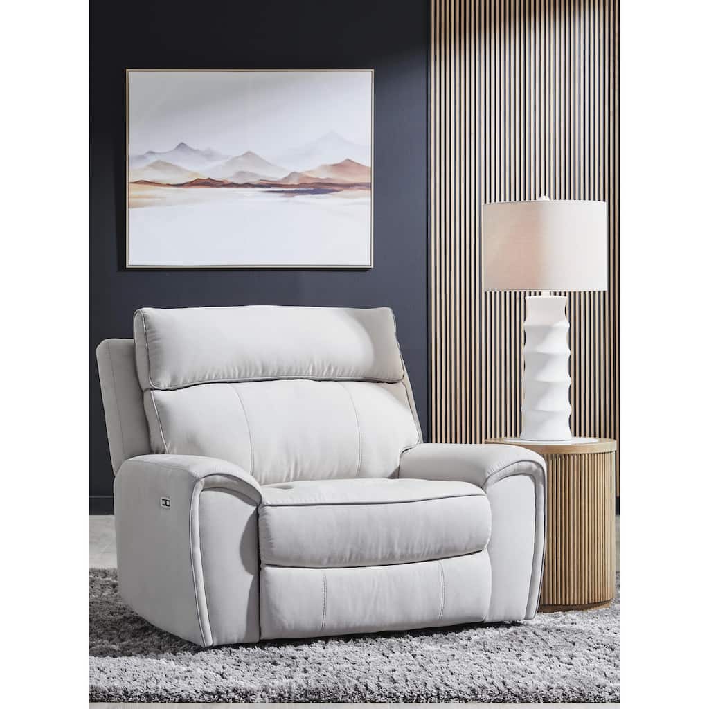 Signature Design by Ashley Tealwell White Power Recliner