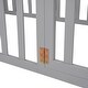 preview thumbnail 23 of 35, Twin Size Wooden Floor Bed Frame with Safety Fence and Privacy Door - Stylish & Minimal Deybed