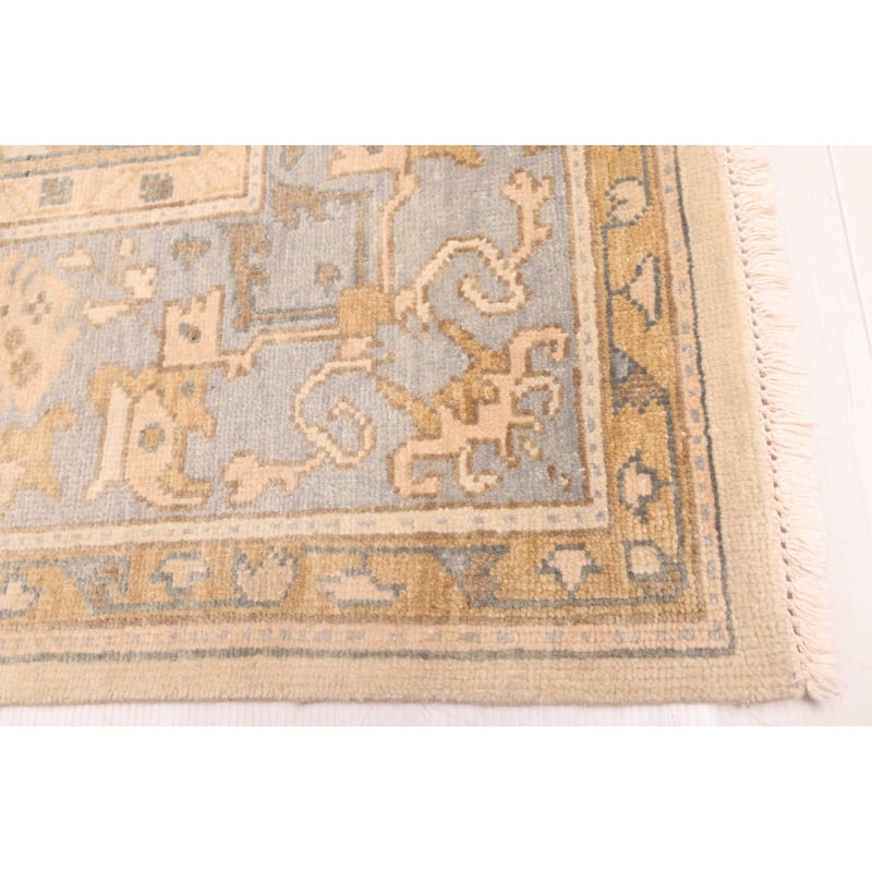 ECARPETGALLERY Hand-knotted Finest Oushak Cream Wool Rug - 7'10 x 9'11