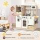 preview thumbnail 5 of 7, Kids Kitchen Playset with Adjustable LED Lights Removable Fabric Bins - 35.5" x 11.5" x 35.5"