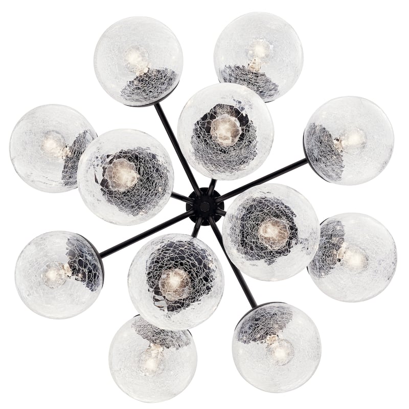 Kichler Lighting Silvarious Crackle Glass Convertible Chandelier