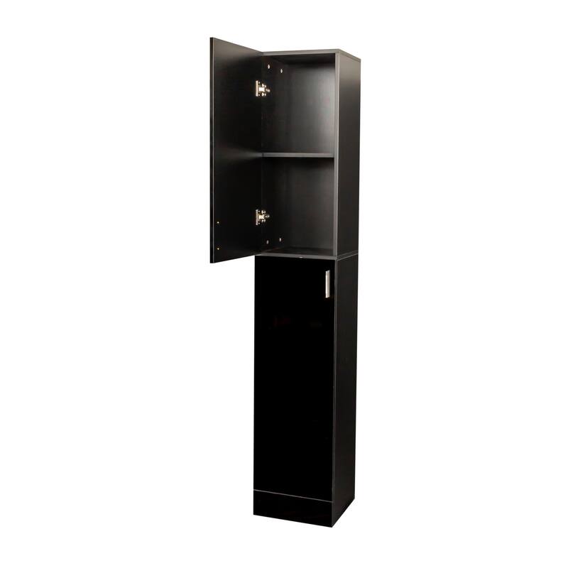 Freestanding Cabinet with Inadjustable Shelves and two Doors for Kitchen, Dining Room