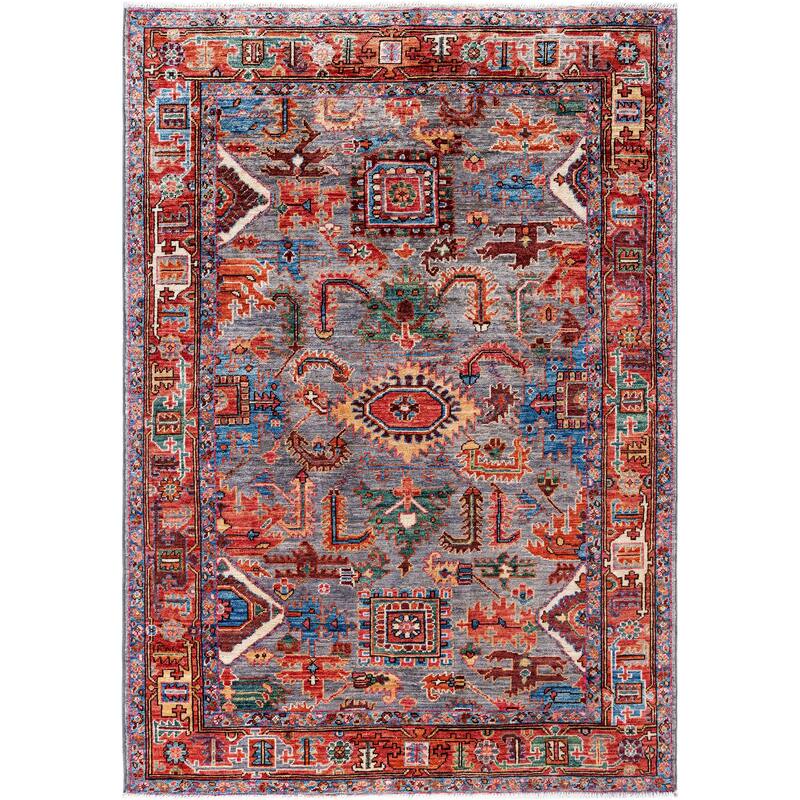 Serapi One-of-a-Kind Hand-Knotted Area Rug - Gray - 4' 2" x 5' 11"