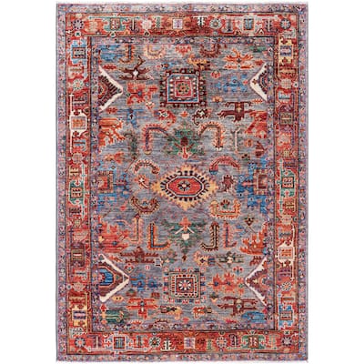 Serapi One-of-a-Kind Hand-Knotted Area Rug - Gray - 4' 2" x 5' 11"