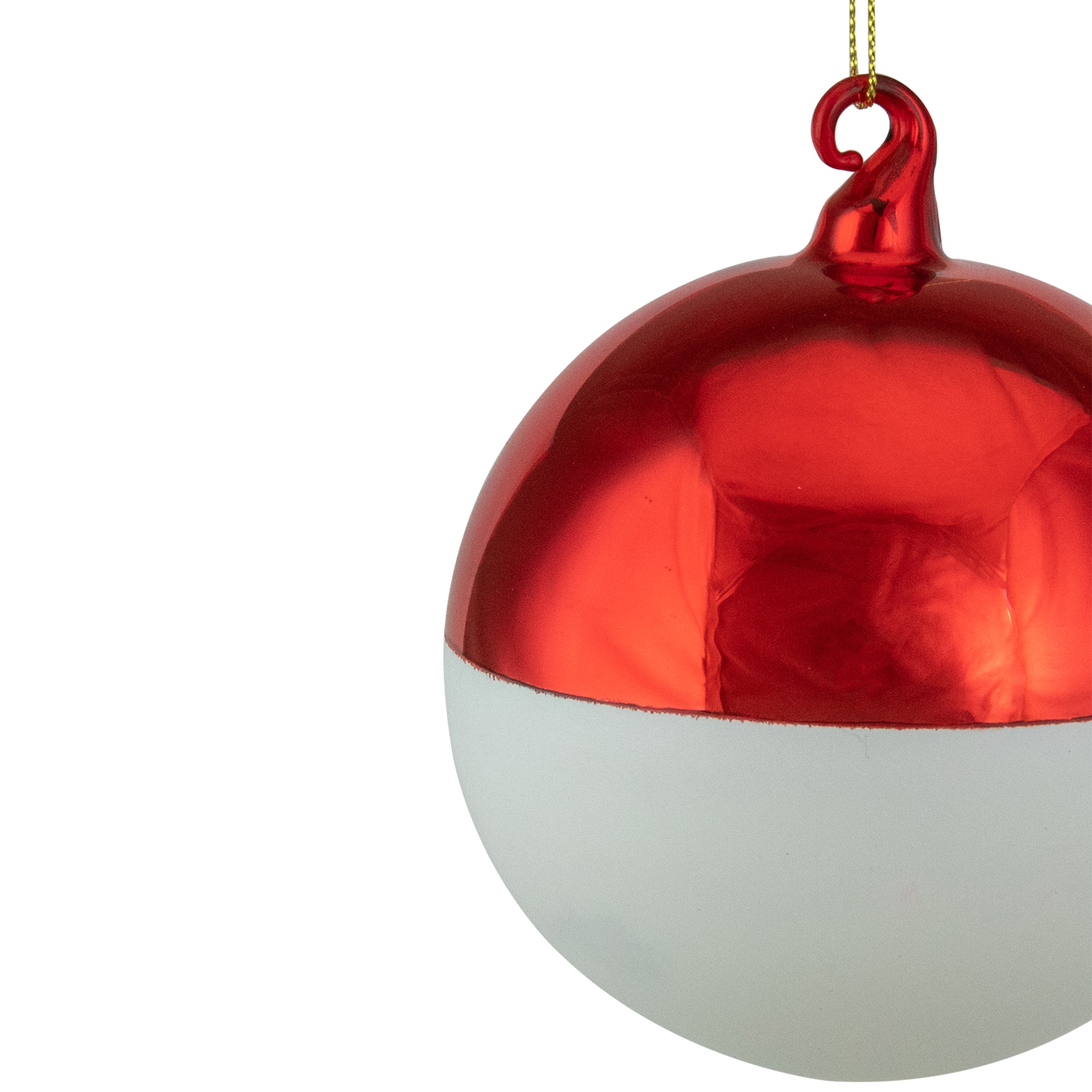 White glass shop ornament balls