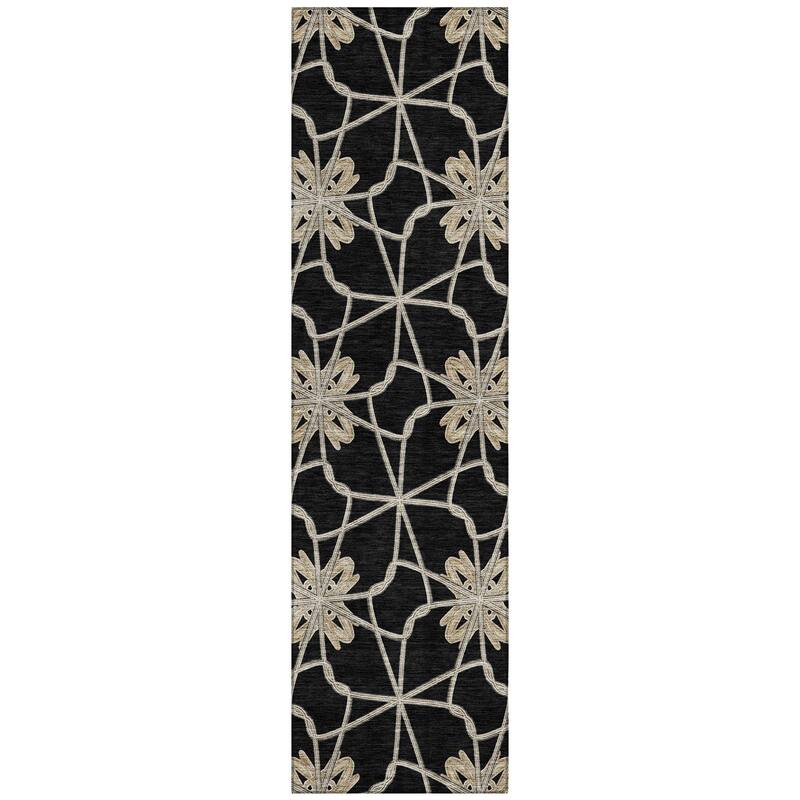 Machine Washable Indoor/ Outdoor Chantille Contempoary Whimsy Rug