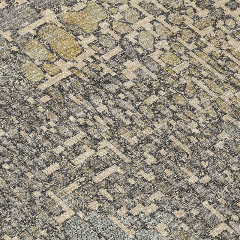 Machine Washable Indoor/ Outdoor Modern Cobble Chantille Rug