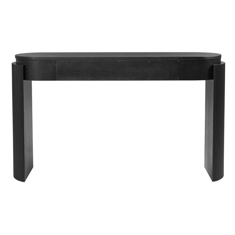 Console Table with Fluted Design - Black