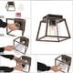 preview thumbnail 9 of 7, LALUZ Modern Farmhouse 1-Light Glass Flush Mount Ceiling Light - L 8"x W 8"x H 11.5"