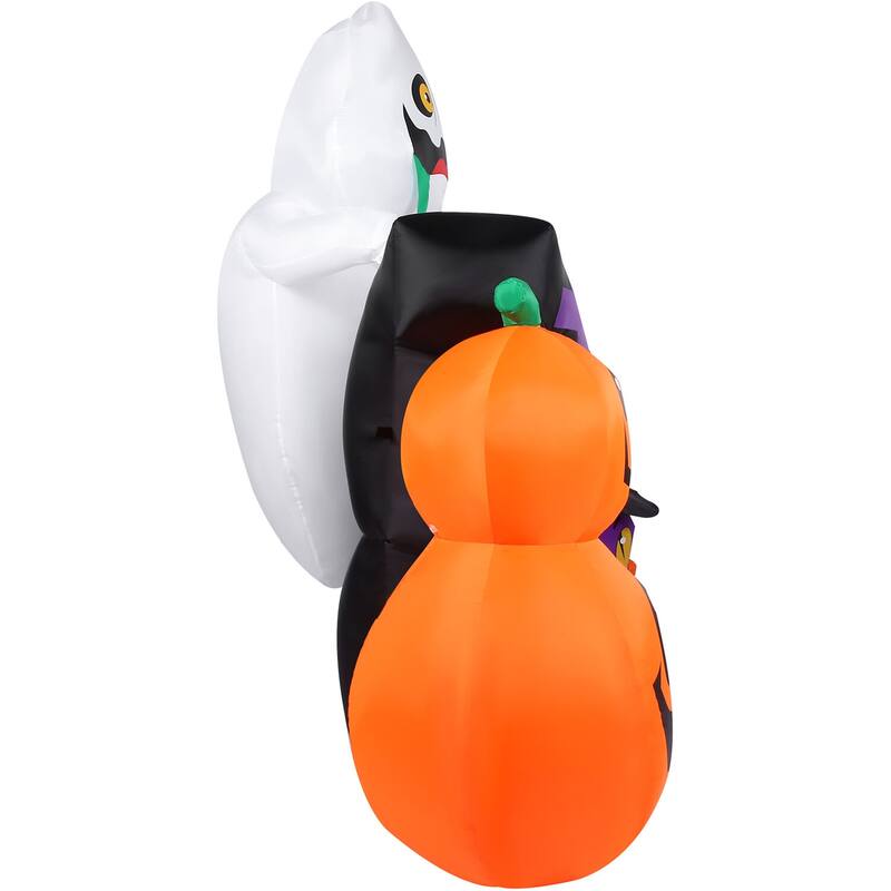 Haunted Hill Farm 8-Ft. Wide Pre-lit Inflatable Trick or Treat Sign
