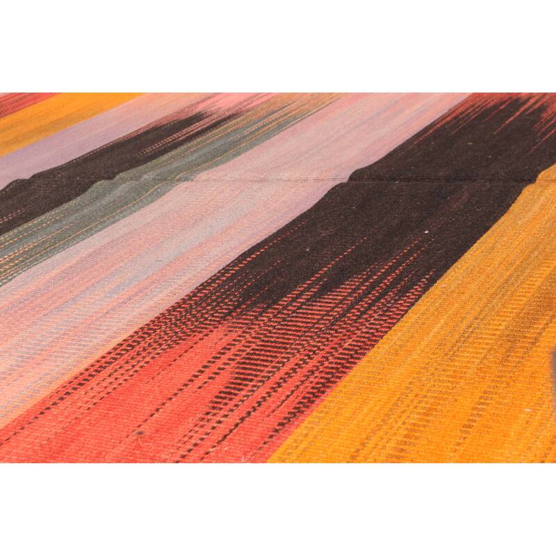 ECARPETGALLERY Flat-Weave Ankara FW Multi Color Wool Kilim - 5'11 x 9'2