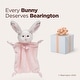 preview thumbnail 5 of 4, Bearington Baby Wee Cottontail 8" x 7" Small Pink Bunny Baby Blanket