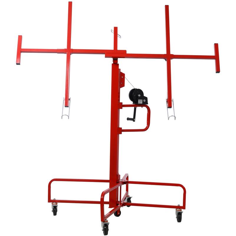 Drywall Lift Panel Hoist Dry Wall Rolling Panel, 13FT Sheetrock Lift Drywall Lift 150LBS Heavy Duty Lifter with 4 Wheels