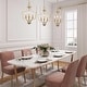 preview thumbnail 4 of 12, Modern Gold 3-Light Candle Chandelier Foyer Pendant Lights for Kitchen Island