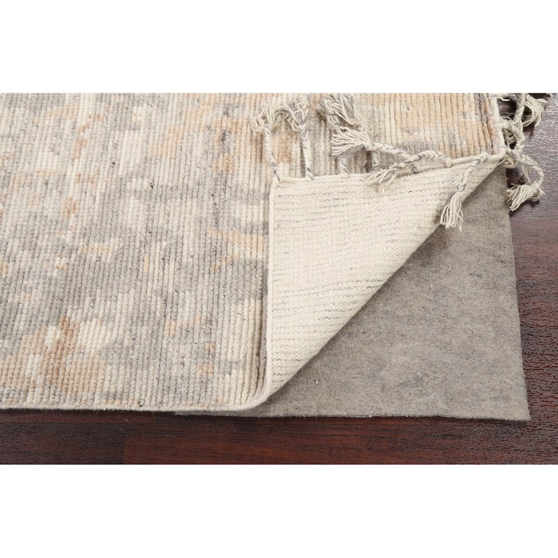 Abstract Modern Moroccan Oriental Area Rug Hand-knotted Wool Carpet - 5'3" x 7'5"