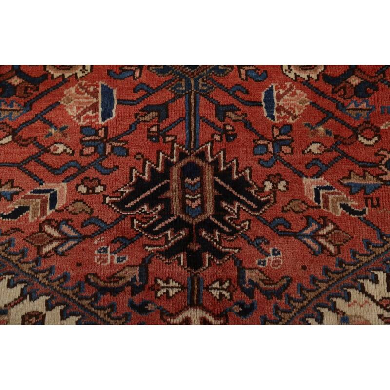 Traditional Vegetable Dye Heriz Persian Area Rug Wool Hand-knotted - 7'0" x 9'7"