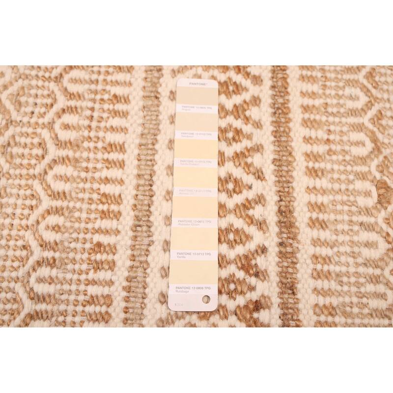 ECARPETGALLERY Flat-Weave Nevada Cream Kilim - 5'3 x 7'4