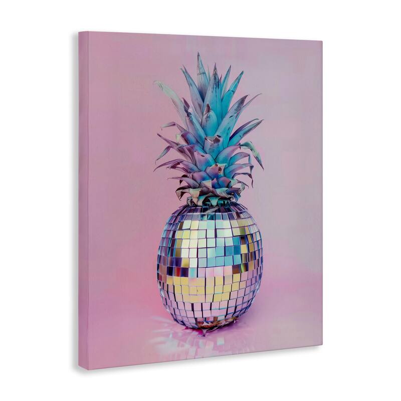 Stupell Dazzling Disco Ball Pineapple Canvas Wall Art Design By Arlington Prints