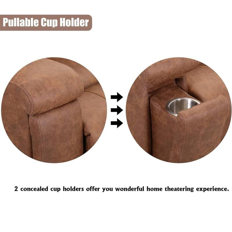 Manual reclining chair with soft and comfortable cushions