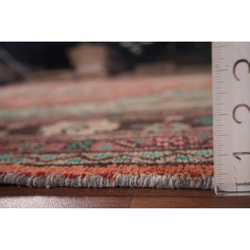 Hamedan Persian Vintage Area Rug Hand-Knotted Wool Carpet - 7'0"x 9'9"