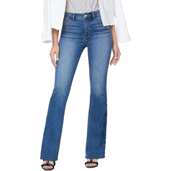 high waisted white bootcut jeans