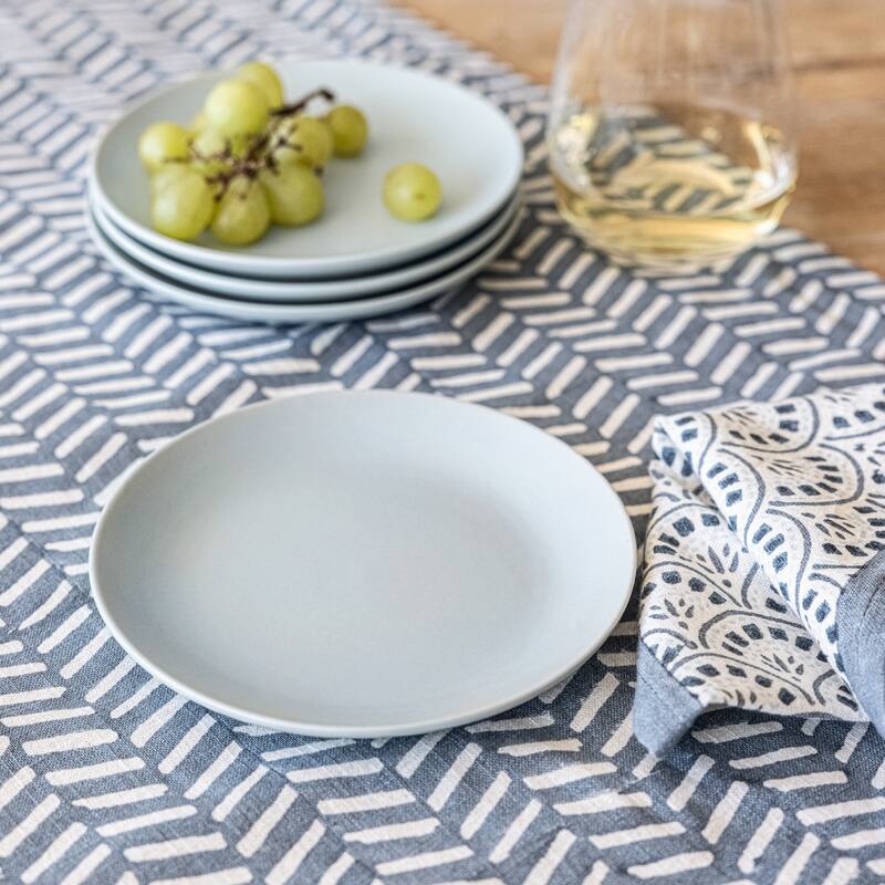 over&back Coupe Semi-Matte Stoneware Appetizer Plates, Set of 4