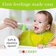 preview thumbnail 2 of 7, Tadpoles 4 oz Silicone Baby Food Dispensing Spoon 2 Pack - Includes Stopper (Green)