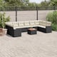 Option Black and cream 2x corner + table + 6x middle