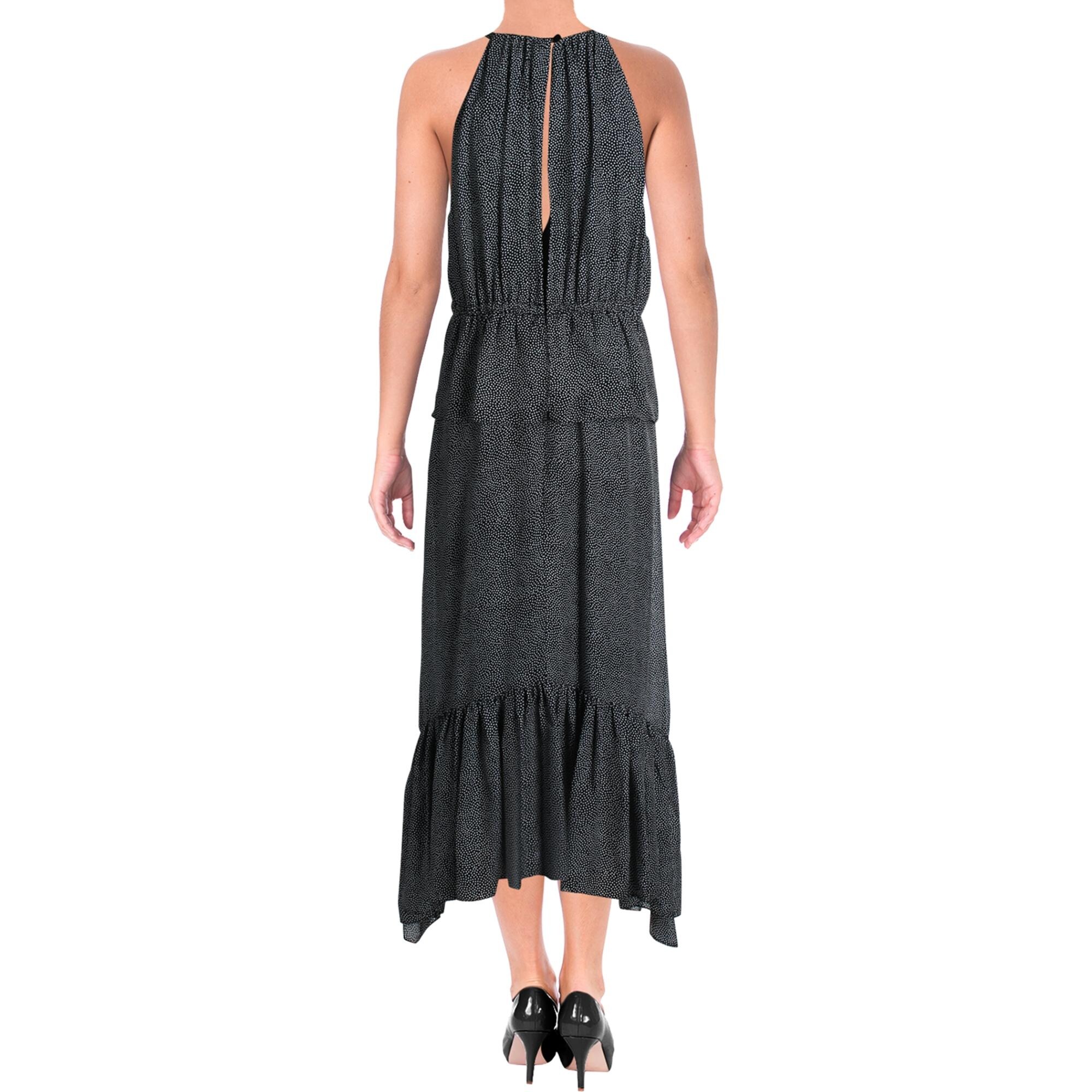 bardot elle chiffon midi dress
