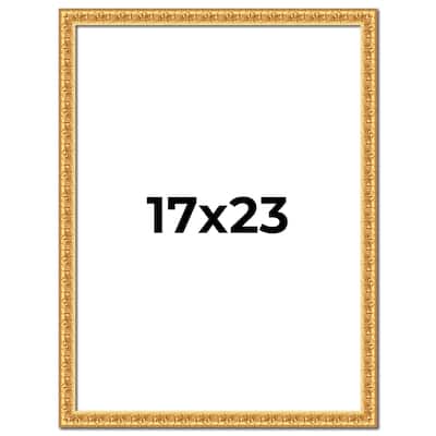 17x23 Frame Gold Real Wood Picture Frame Width 1 inches | Interior