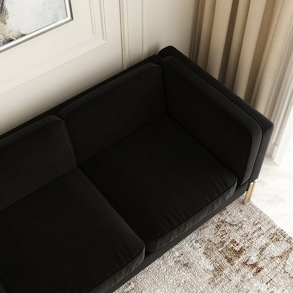 Modern Velvet Upholstered Sofa for Living Room Bed Bath & Beyond