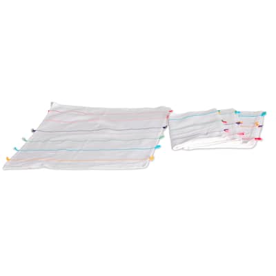 Novica Handmade Rainbow Meals Cotton Napkins (Set Of 4)