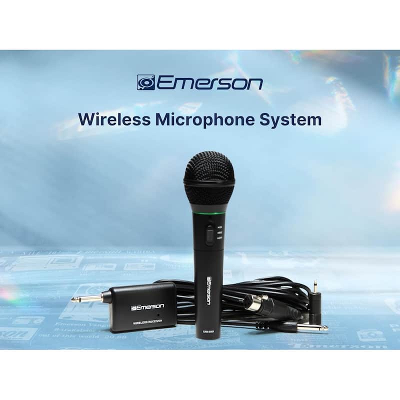 Emerson EAM-9001 Wireless Microphone System, Black