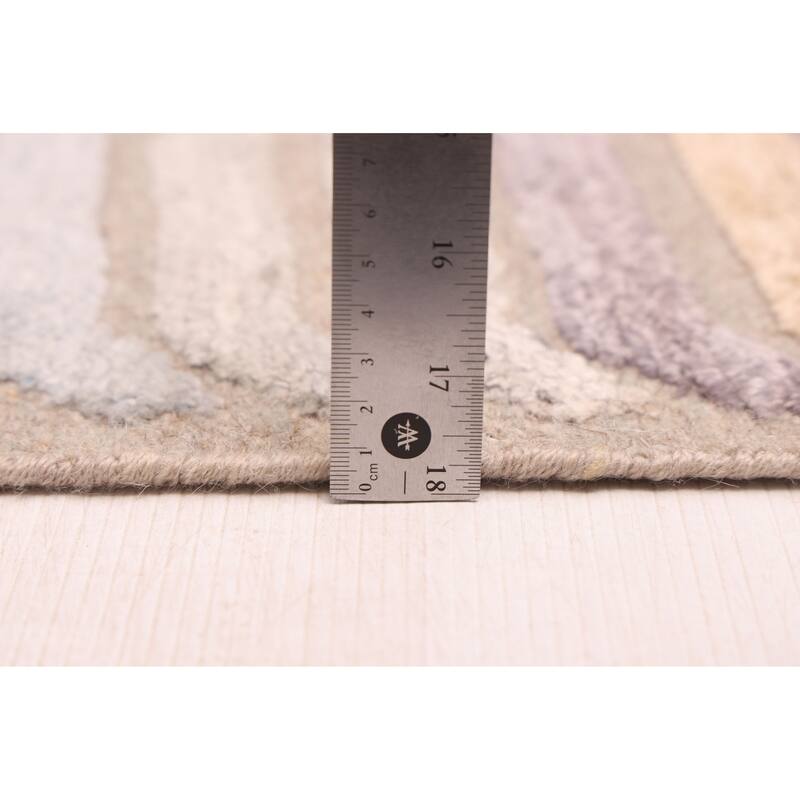 ECARPETGALLERY Hand-knotted Tangier Taupe Silk, Wool Rug - 9'2 x 11'9