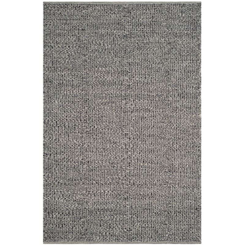 SAFAVIEH, Handmade Flatweave Montauk Gyrithe Casual Cotton Rug - 4' x 6' - Grey/Multi