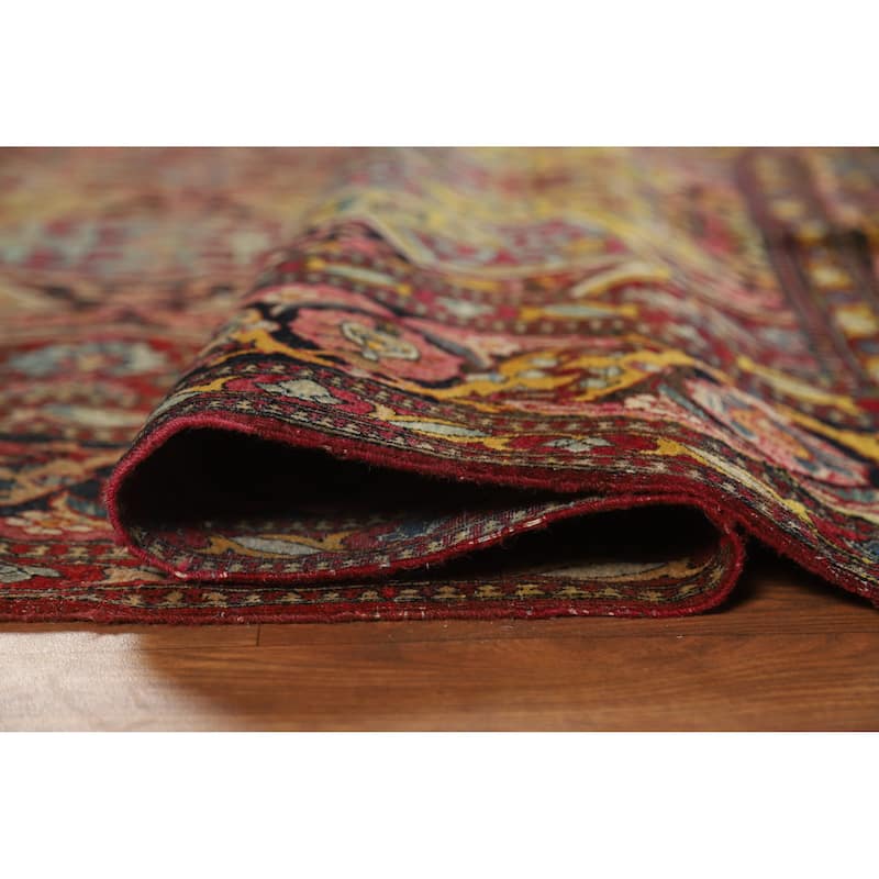 Kerman Ravar Antique Persian Rug Handmade Wool Carpet - 4'6" x 7'2"