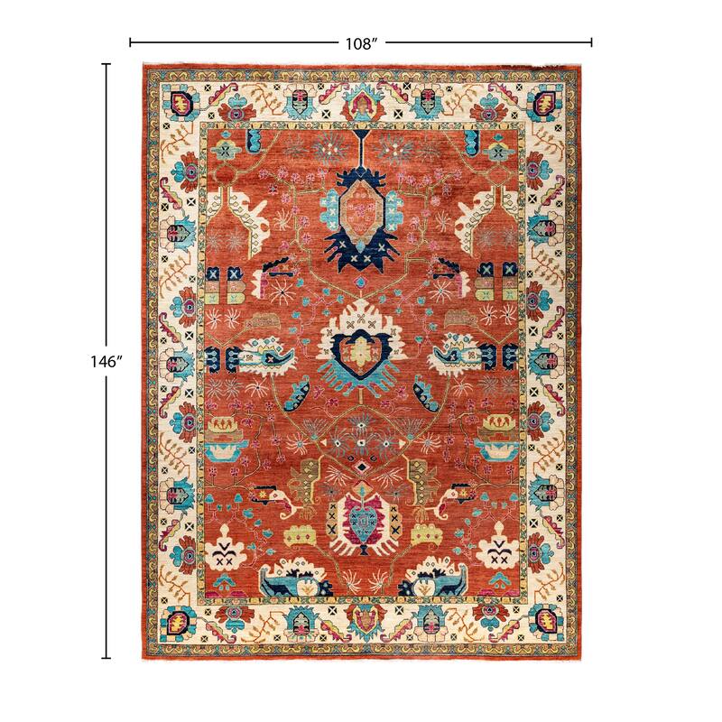 Serapi One-of-a-Kind Hand-Knotted Area Rug - Red - 9' 0" x 12' 2"