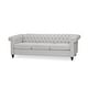 preview thumbnail 4 of 9, Parkhurst Tufted Grey Chesterfield Sofa by Christopher Knight Home
