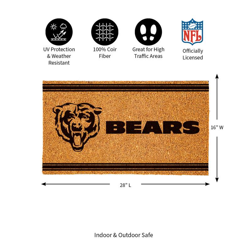 28 in. x 16 in. Chicago Bears, Coir Mat