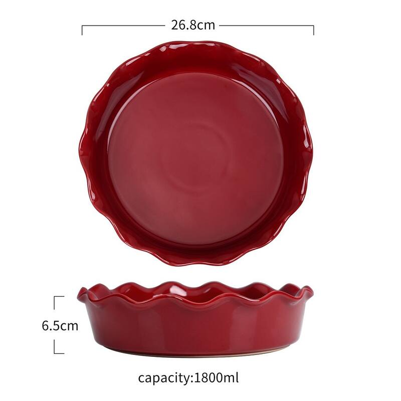 10.5" Stoneware Pie Quiche Pan 60 Oz.
