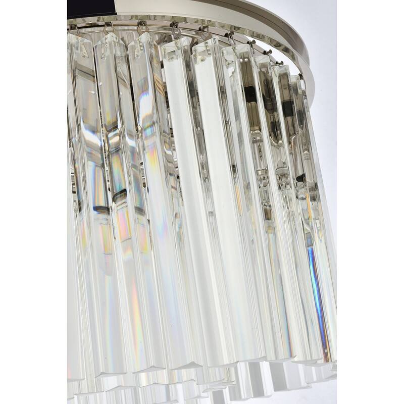 Royce Edge 6-Light Polished Nickel Flush Mount