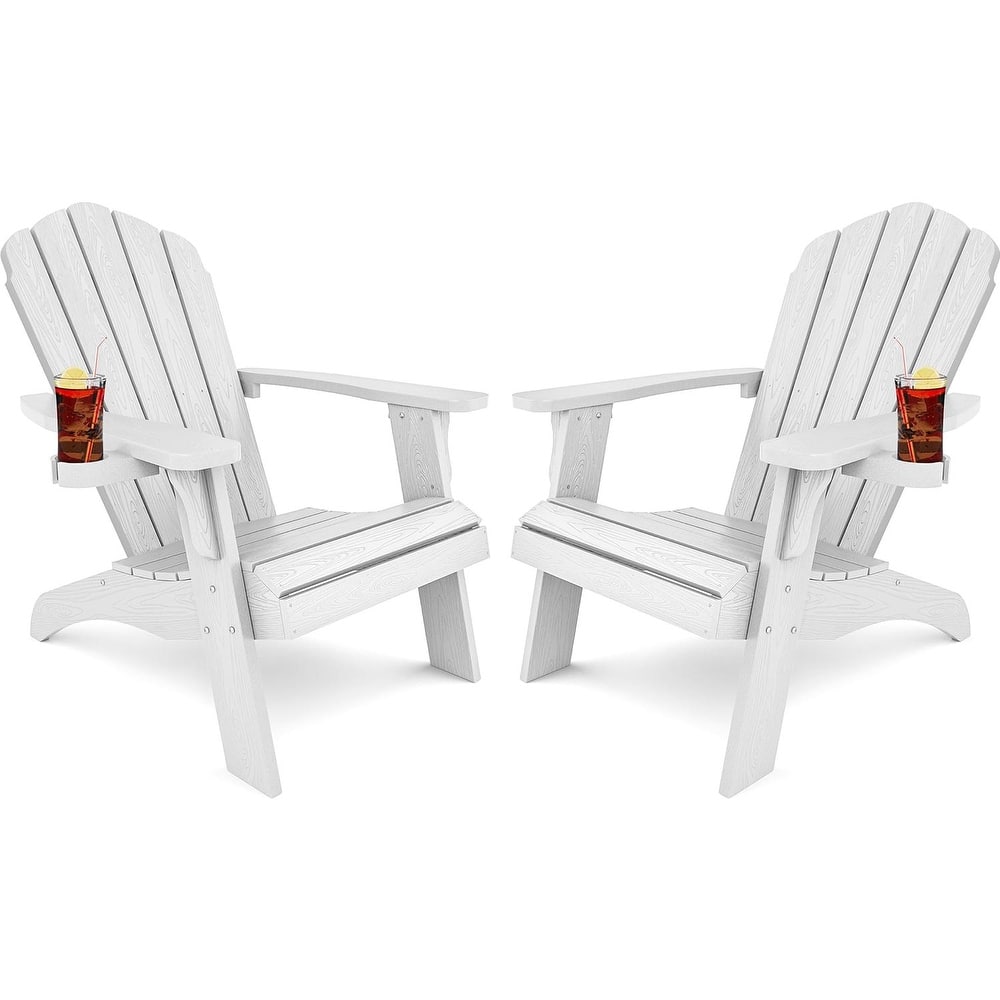 WINSOON HIPS Oversized Adirondack Chair with Cup-Holder